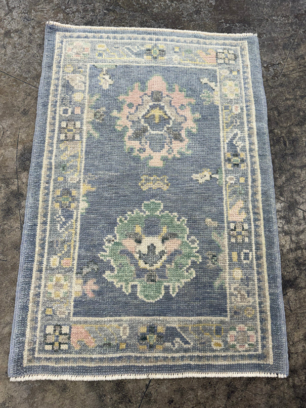 Turkish Oushak Rug 2'3" x 3'3" #24329
