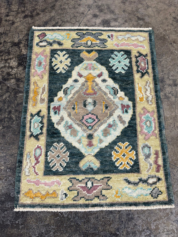 Turkish Oushak Rug 2'2' x 2'10" #24330
