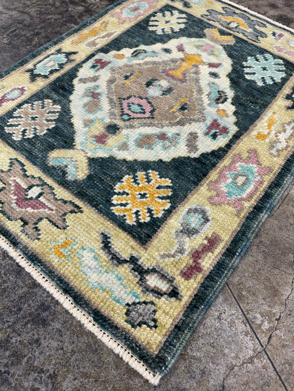 Turkish Oushak Rug 2'2' x 2'10" #24330