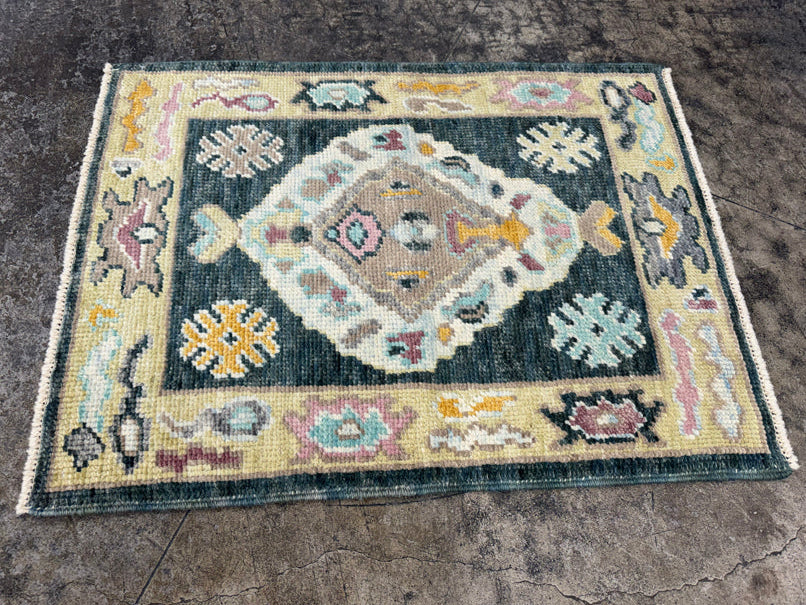Turkish Oushak Rug 2'2' x 2'10" #24330