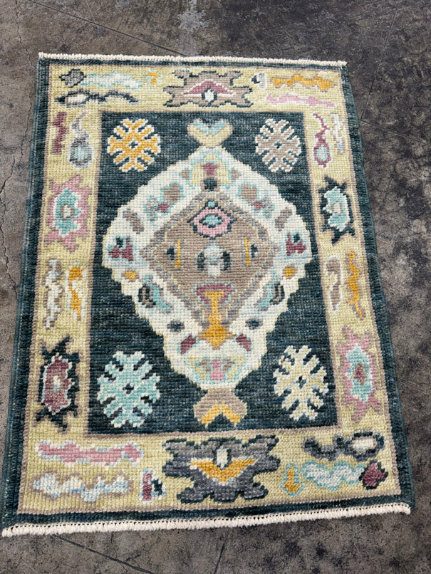 Turkish Oushak Rug 2'2' x 2'10" #24330