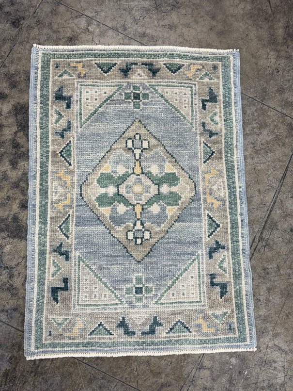 Turkish Oushak Rug 2'1' x 2'11" #24331