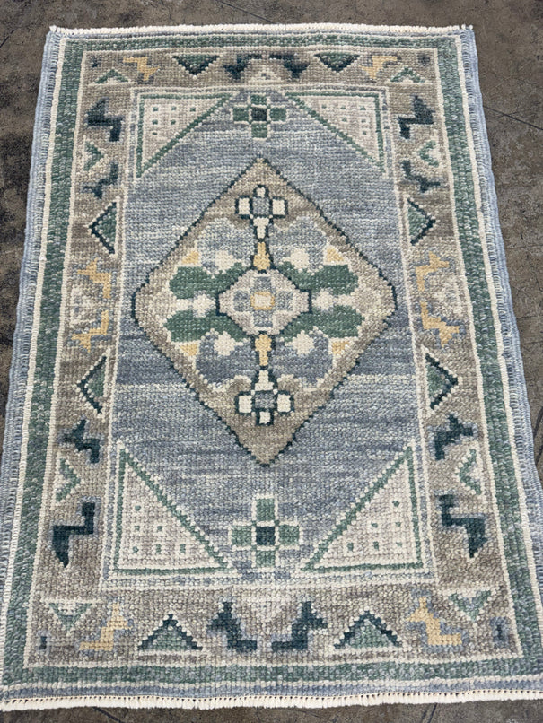 Turkish Oushak Rug 2'1' x 2'11" #24331