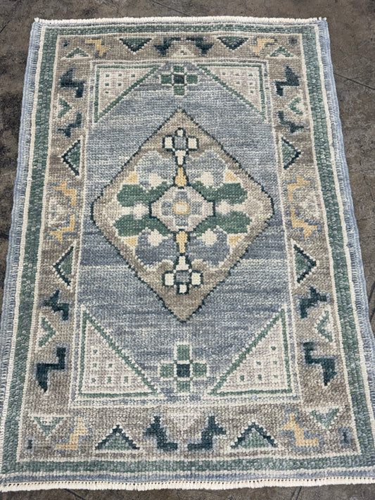 Turkish Oushak Rug 2'1' x 2'11" #24331