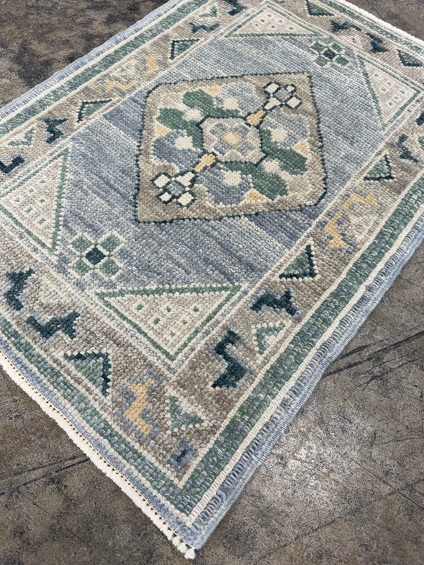 Turkish Oushak Rug 2'1' x 2'11" #24331