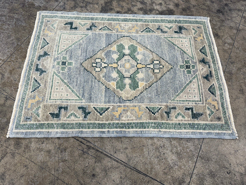 Turkish Oushak Rug 2'1' x 2'11" #24331