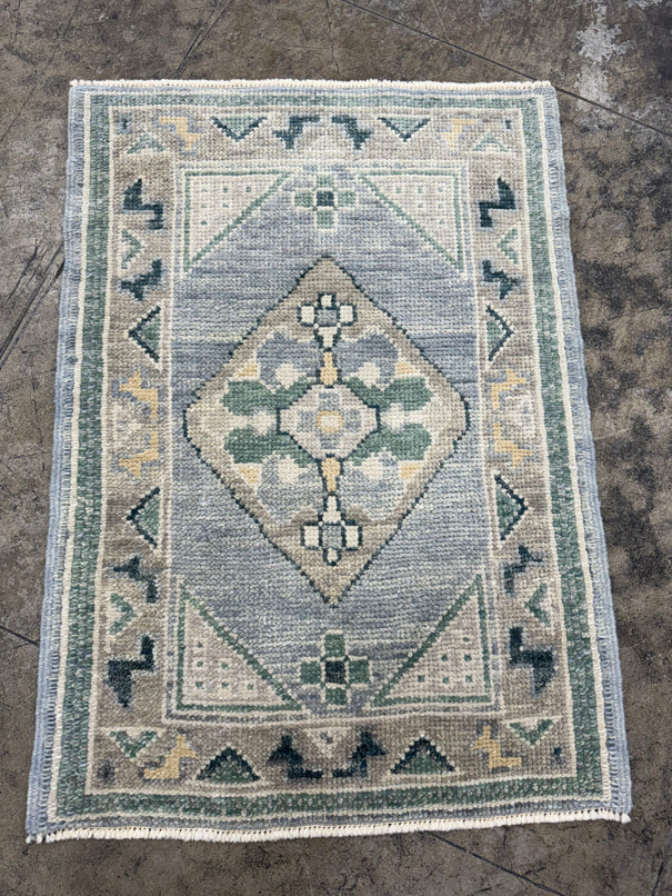 Turkish Oushak Rug 2'1' x 2'11" #24331