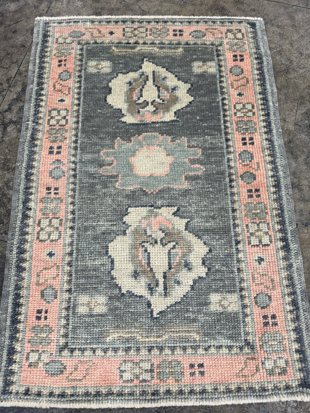 Turkish Oushak Rug 2'3" x 3'4" #24334