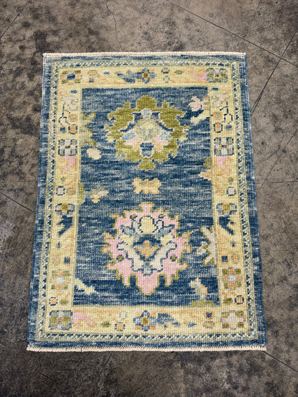 Turkish Oushak Rug 2'4" x 3'3" #24332