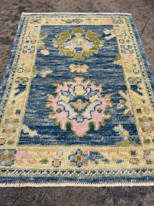 Turkish Oushak Rug 2'4" x 3'3" #24332