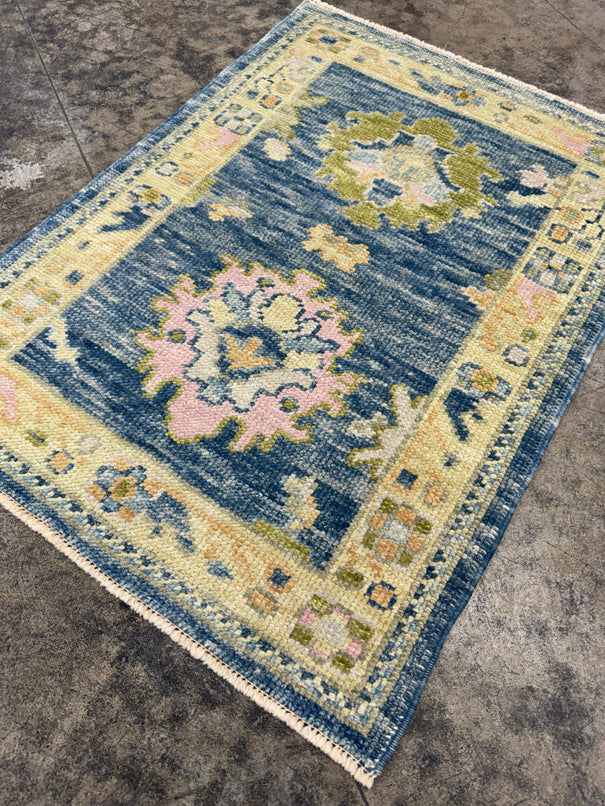 Turkish Oushak Rug 2'4" x 3'3" #24332
