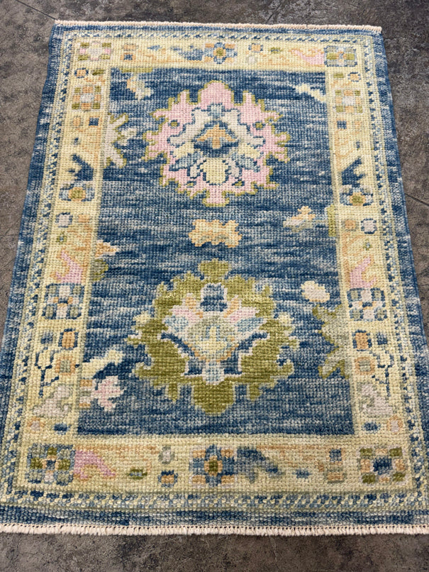 Turkish Oushak Rug 2'4" x 3'3" #24332