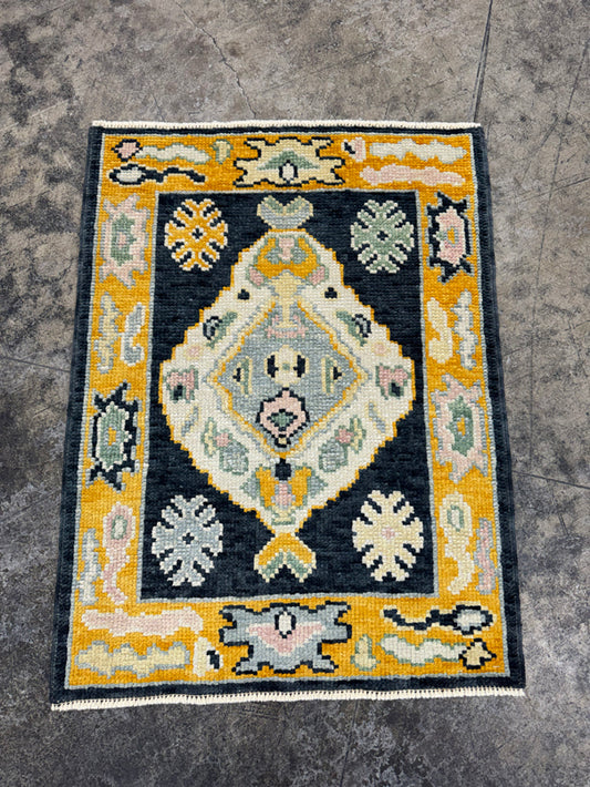Turkish Oushak Rug 2'2" x 2'11" #24338