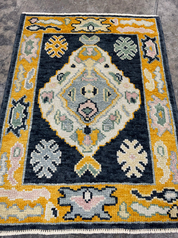 Turkish Oushak Rug 2'2" x 2'11" #24338