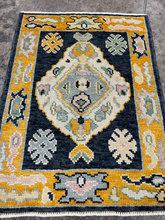 Turkish Oushak Rug 2'2" x 2'11" #24338