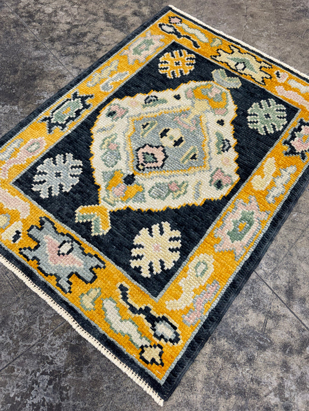 Turkish Oushak Rug 2'2" x 2'11" #24338
