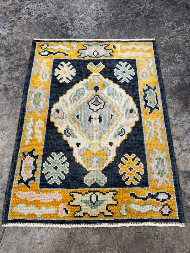 Turkish Oushak Rug 2'2" x 2'11" #24338
