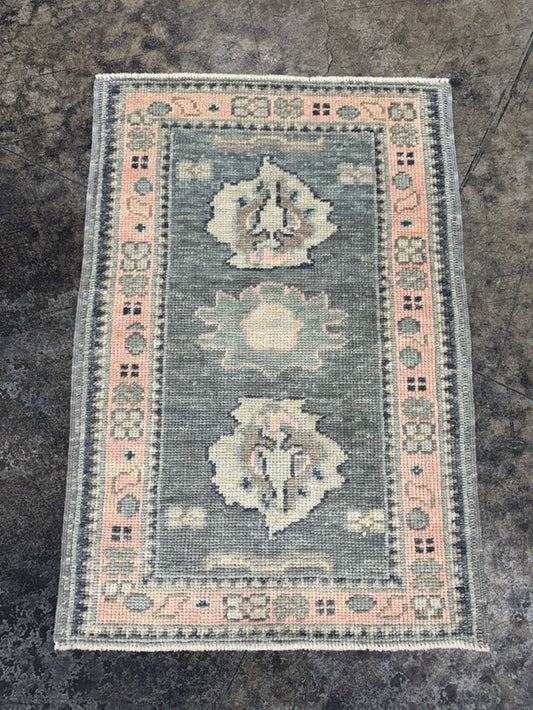 Turkish Oushak Rug 2'3" x 3'3" #24339