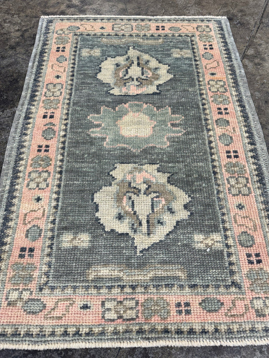 Turkish Oushak Rug 2'3" x 3'3" #24339