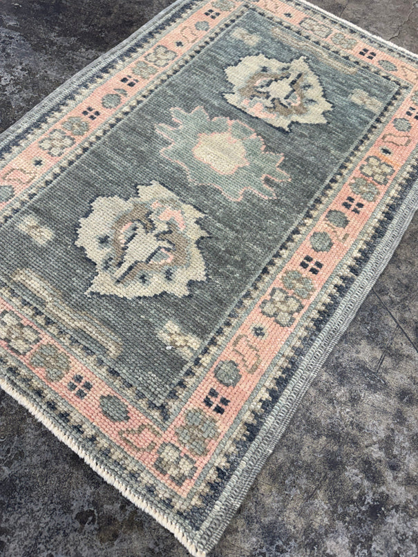 Turkish Oushak Rug 2'3" x 3'3" #24339