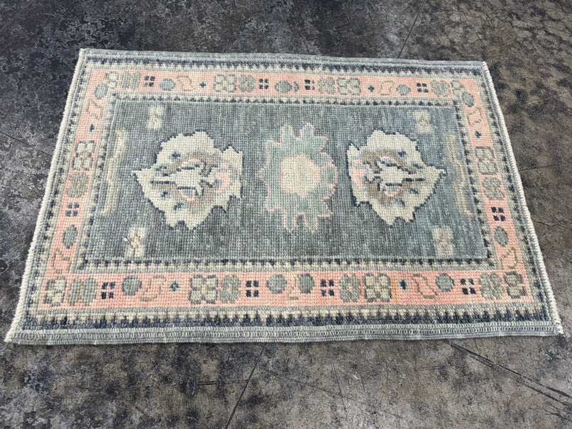 Turkish Oushak Rug 2'3" x 3'3" #24339