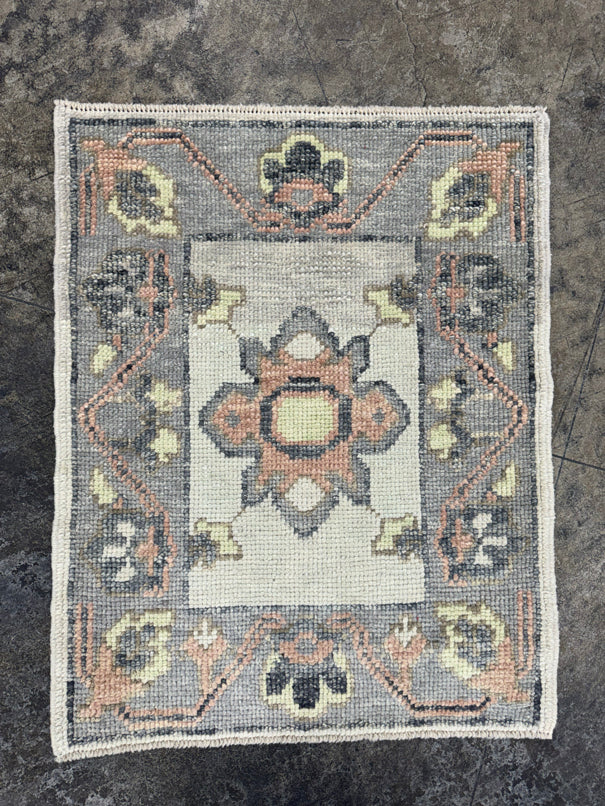Turkish Oushak Rug 2'2" x 2'10" #24333