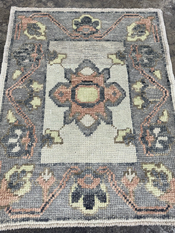 Turkish Oushak Rug 2'2" x 2'10" #24333