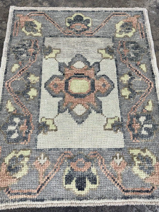 Turkish Oushak Rug 2'2" x 2'10" #24333