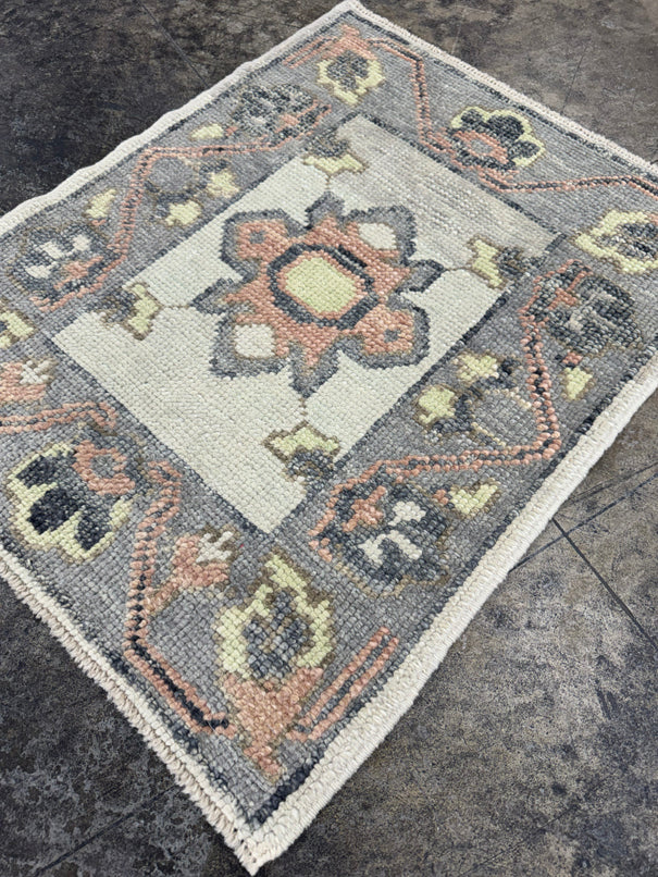 Turkish Oushak Rug 2'2" x 2'10" #24333