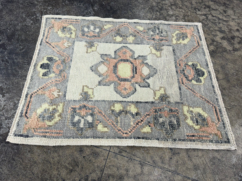 Turkish Oushak Rug 2'2" x 2'10" #24333