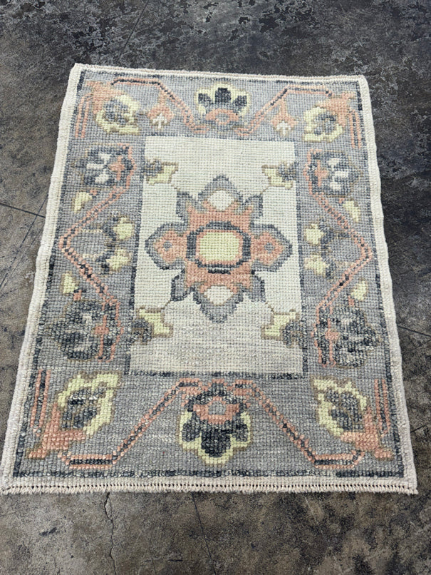 Turkish Oushak Rug 2'2" x 2'10" #24333