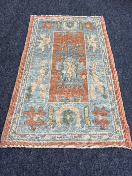 Turkish Oushak Rug 2'1" x 3'5" #24417