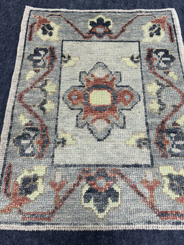 Turkish Oushak Rug 2'3" x 2'10" #24403