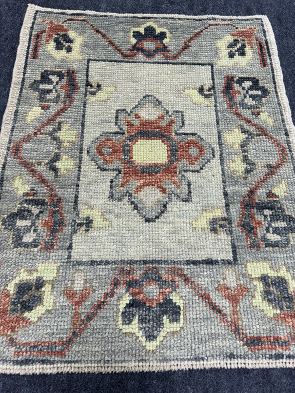 Turkish Oushak Rug 2'3" x 2'10" #24403
