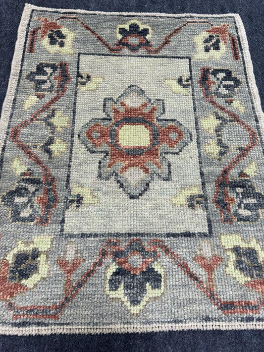 Turkish Oushak Rug 2'3" x 2'10" #24403