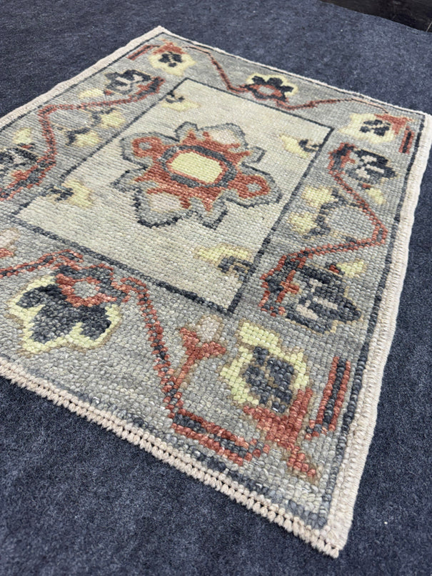 Turkish Oushak Rug 2'3" x 2'10" #24403