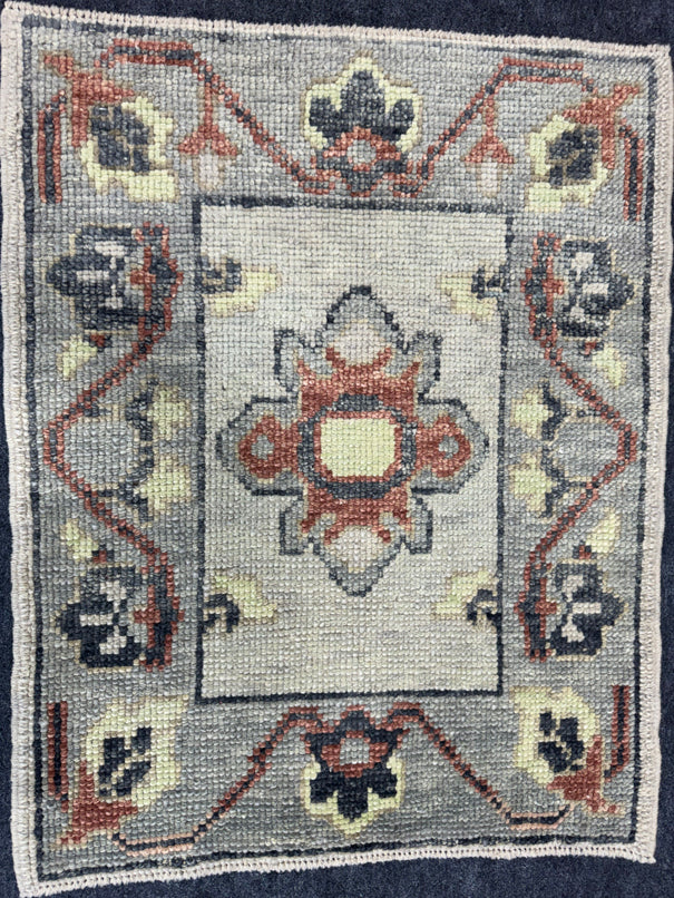 Turkish Oushak Rug 2'3" x 2'10" #24403