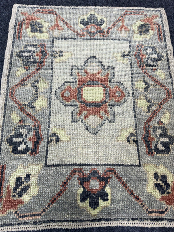 Turkish Oushak Rug 2'3" x 2'10" #24403