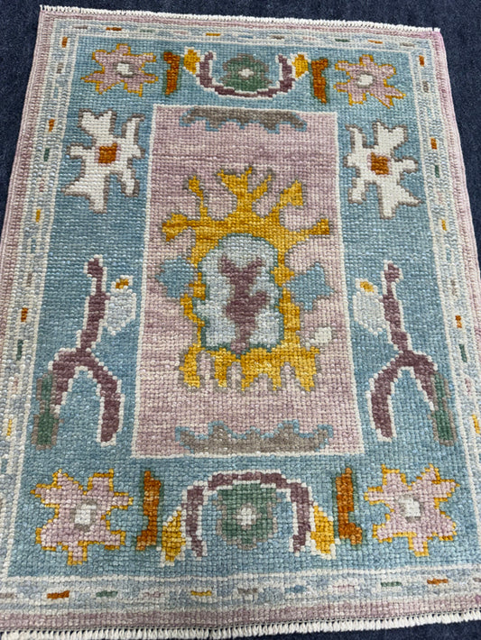 Turkish Oushak Rug 2'2" x 2'10" #24405
