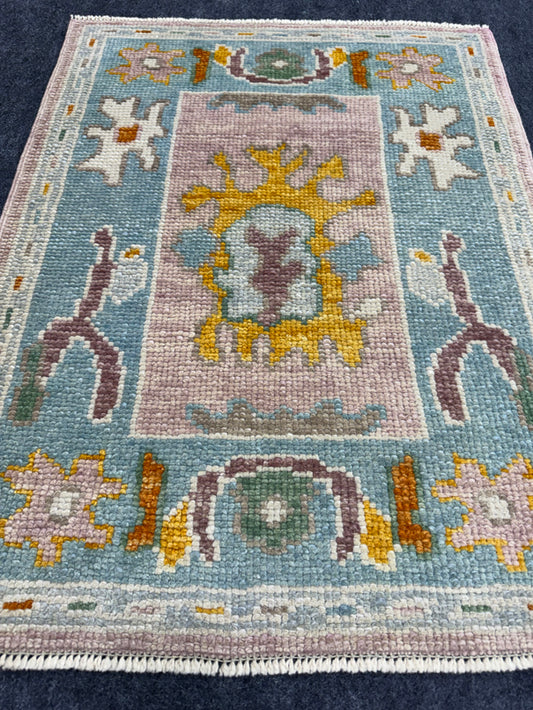 Turkish Oushak Rug 2'2" x 2'10" #24405