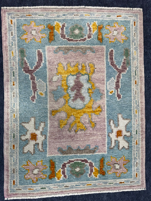 Turkish Oushak Rug 2'2" x 2'10" #24405