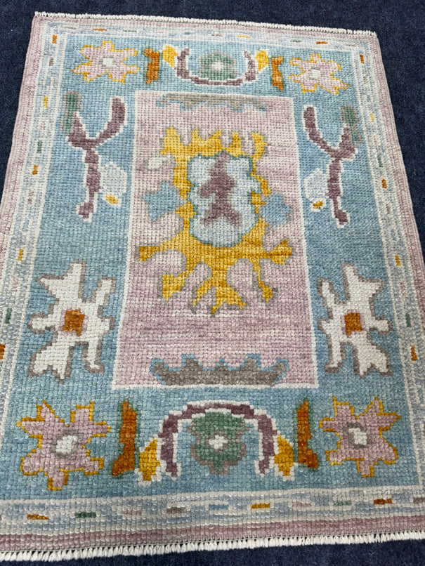 Turkish Oushak Rug 2'2" x 2'10" #24405