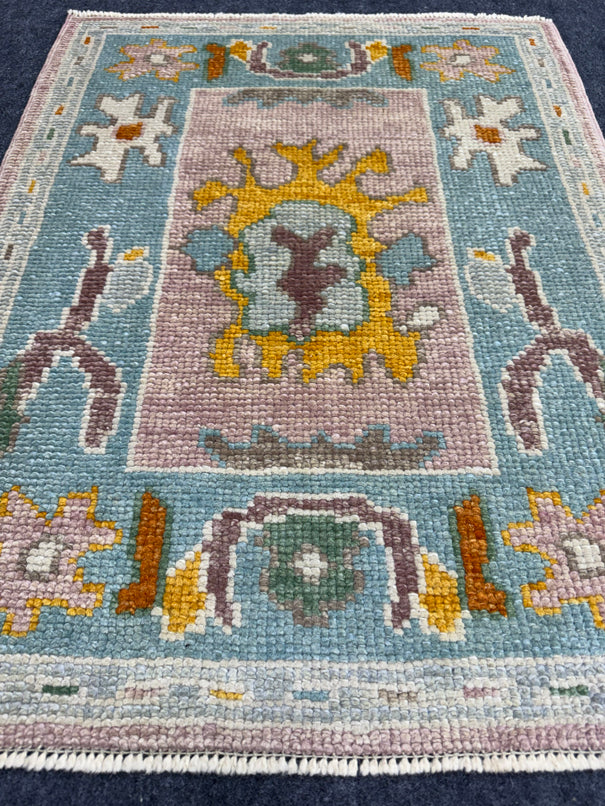 Turkish Oushak Rug 2'3" x 2'11" #24412