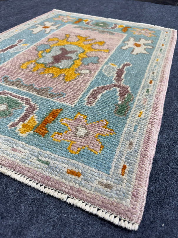 Turkish Oushak Rug 2'3" x 2'11" #24412