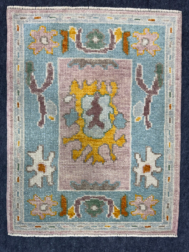 Turkish Oushak Rug 2'3" x 2'11" #24412