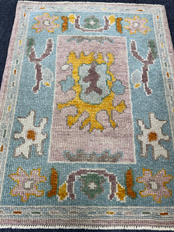Turkish Oushak Rug 2'3" x 2'11" #24412