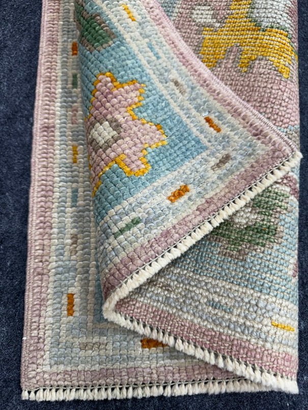 Turkish Oushak Rug 2'3" x 2'11" #24412