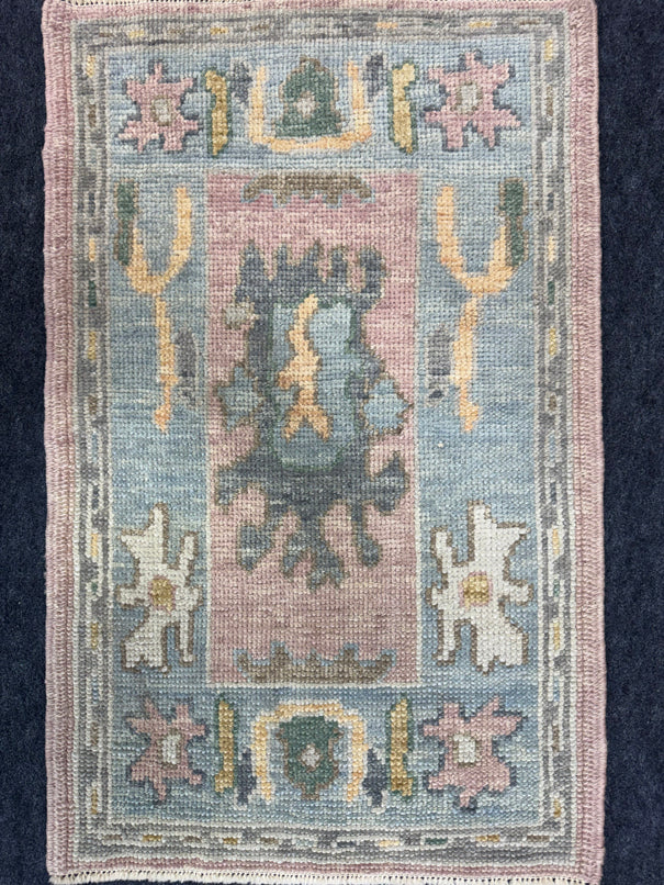 Turkish Oushak Rug 2'1" x 3'4" #24410