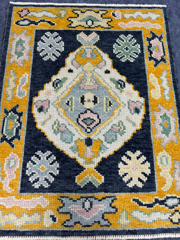 Turkish Oushak Rug 2'3" x 2'10" #24411