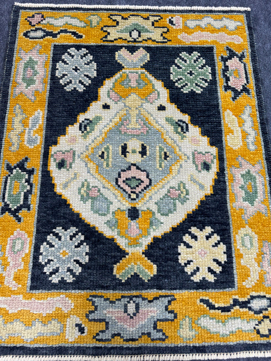 Turkish Oushak Rug 2'3" x 2'10" #24411